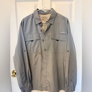 Eddie Bauer Men's Gray Fishing Shirt